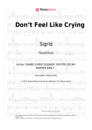 undefined Sigrid - Don’t Feel Like Crying