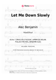 Sheet music, chords Alec Benjamin, Alessia Cara - Let Me Down Slowly