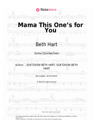 Sheet music, chords Beth Hart - Mama This One’s for You