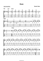 Sheet music, chords Vincent Gross - Ouzo