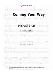 Sheet music, chords Michaël Brun, Anne-Marie, Becky G - Coming Your Way