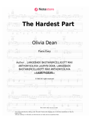 Sheet music, chords Olivia Dean - The Hardest Part