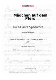 Sheet music, chords Luca-Dante Spadafora, Niklas Dee, Octavian, Peter Plate, Ulf Leo Sommer - Mädchen auf dem Pferd