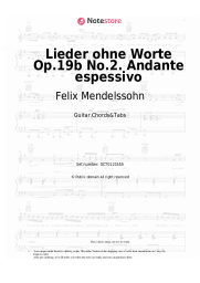 Sheet music, chords Felix Mendelssohn - Lieder ohne Worte Op.19b No.2. Andante espessivo