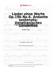 Sheet music, chords Felix Mendelssohn - Lieder ohne Worte Op.19b No.6. Andante sostenuto: Venetianisches Gondellied