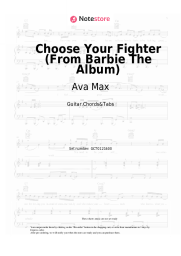 Sheet music, chords Ava Max - Choose Your Fighter (From Barbie The Album)