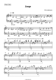 Sheet music, chords Till Lindemann - Zunge
