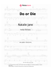 Sheet music, chords Natalie Jane - Do or Die