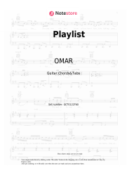 Sheet music, chords OMAR, NGEE, BOJAN - Playlist