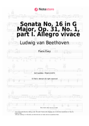 undefined Ludwig van Beethoven - Sonata No. 16 in G Major, Op. 31, No. 1, part I. Allegro vivace