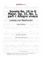 undefined Ludwig van Beethoven - Sonata No. 16 in G Major, Op. 31, No. 1, part I. Allegro vivace