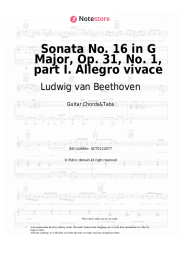 undefined Ludwig van Beethoven - Sonata No. 16 in G Major, Op. 31, No. 1, part I. Allegro vivace