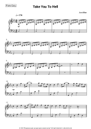 Sheet music, chords Ava Max - Take You To Hell