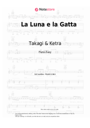 Sheet music, chords Takagi & Ketra, Tommaso Paradiso, Jovanotti, Calcutta - La Luna e la Gatta