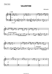 Sheet music, chords Måneskin - VALENTINE
