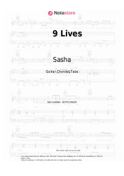 Sheet music, chords  Sasha - 9 Lives