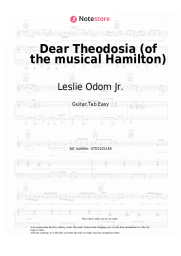 Sheet music, chords Leslie Odom Jr., Lin-Manuel Miranda - Dear Theodosia (of the musical Hamilton)