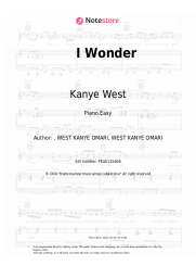 Sheet music, chords Kanye West - I Wonder