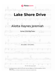 Sheet music, chords Aliotta Haynes Jeremiah - Lake Shore Drive
