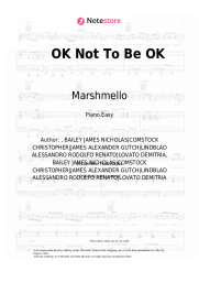 Sheet music, chords Marshmello, Demi Lovato - OK Not To Be OK