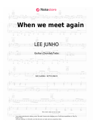 undefined LEE JUNHO - When we meet again