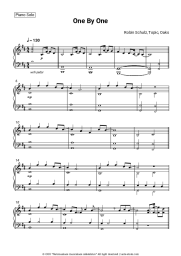 Sheet music, chords Robin Schulz, Topic, Oaks - One By One