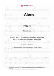 Sheet music, chords Heart - Alone