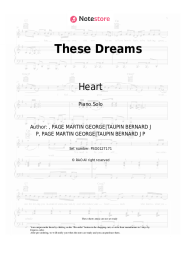 Sheet music, chords Heart - These Dreams