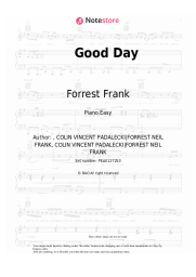 Sheet music, chords Forrest Frank - Good Day