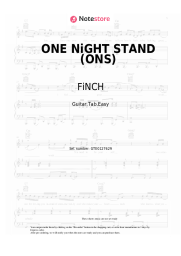 Sheet music, chords FiNCH, Katja Krasavice, Luca-Dante Spadafora, Niklas Dee - ONE NiGHT STAND (ONS)