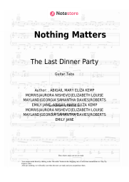 Sheet music, chords The Last Dinner Party - Nothing Matters