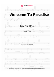 Sheet music, chords Green Day - Welcome To Paradise