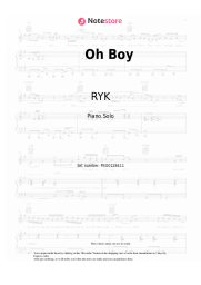 Sheet music, chords RYK - Oh Boy