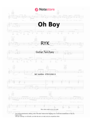 Sheet music, chords RYK - Oh Boy