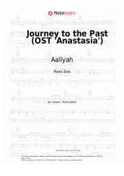 Sheet music, chords Aaliyah - Journey to the Past (OST 'Anastasia')