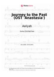 Sheet music, chords Aaliyah - Journey to the Past (OST 'Anastasia')