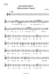 Sheet music, chords DJ Ötzi - Der hellste Stern (Bohmischer Traum)