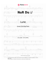 Sheet music, chords Lune, Shabab - NuR Du :/