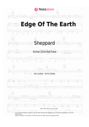 Sheet music, chords Sheppard - Edge Of The Earth