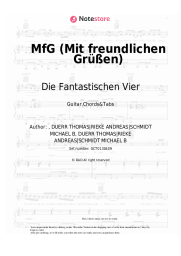 Sheet music, chords Die Fantastischen Vier - MfG (Mit freundlichen Grüßen)