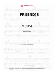 Sheet music, chords V (BTS) - FRI(END)S