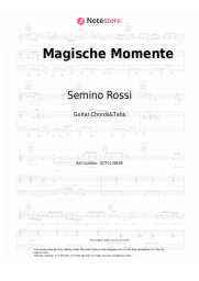 Sheet music, chords Semino Rossi - Magische Momente