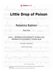 Sheet music, chords Rebekka Bakken - Little Drop of Poison