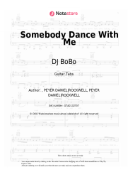 Sheet music, chords DJ BoBo - Somebody Dance With Me