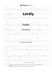 Sheet music, chords Feder, Alex Aiono - Lordly