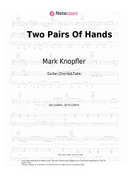 Sheet music, chords Mark Knopfler - Two Pairs Of Hands