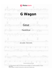 Sheet music, chords Gzuz - G Wagon