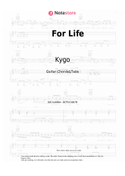 Sheet music, chords Kygo, Zak Abel, Nile Rodgers - For Life