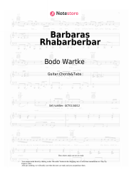 Sheet music, chords Bodo Wartke, Marti Fischer - Barbaras Rhabarberbar