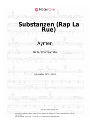 Sheet music, chords Aymen, Jiyo, Ilo 7araga - Substanzen (Rap La Rue)